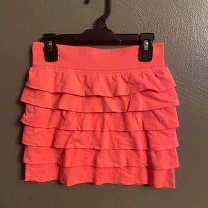 Girls orange PIPER ruffled skirt